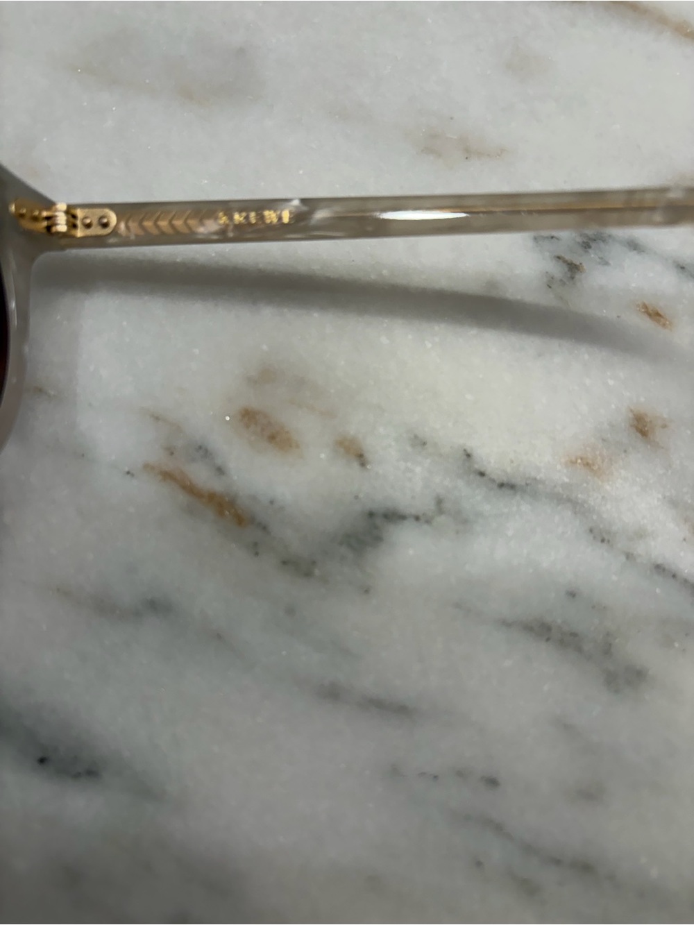 KREWE Classic St. Louis Sunglasses - Alabaster & 18K Gold - EUC - Picture 5 of 5
